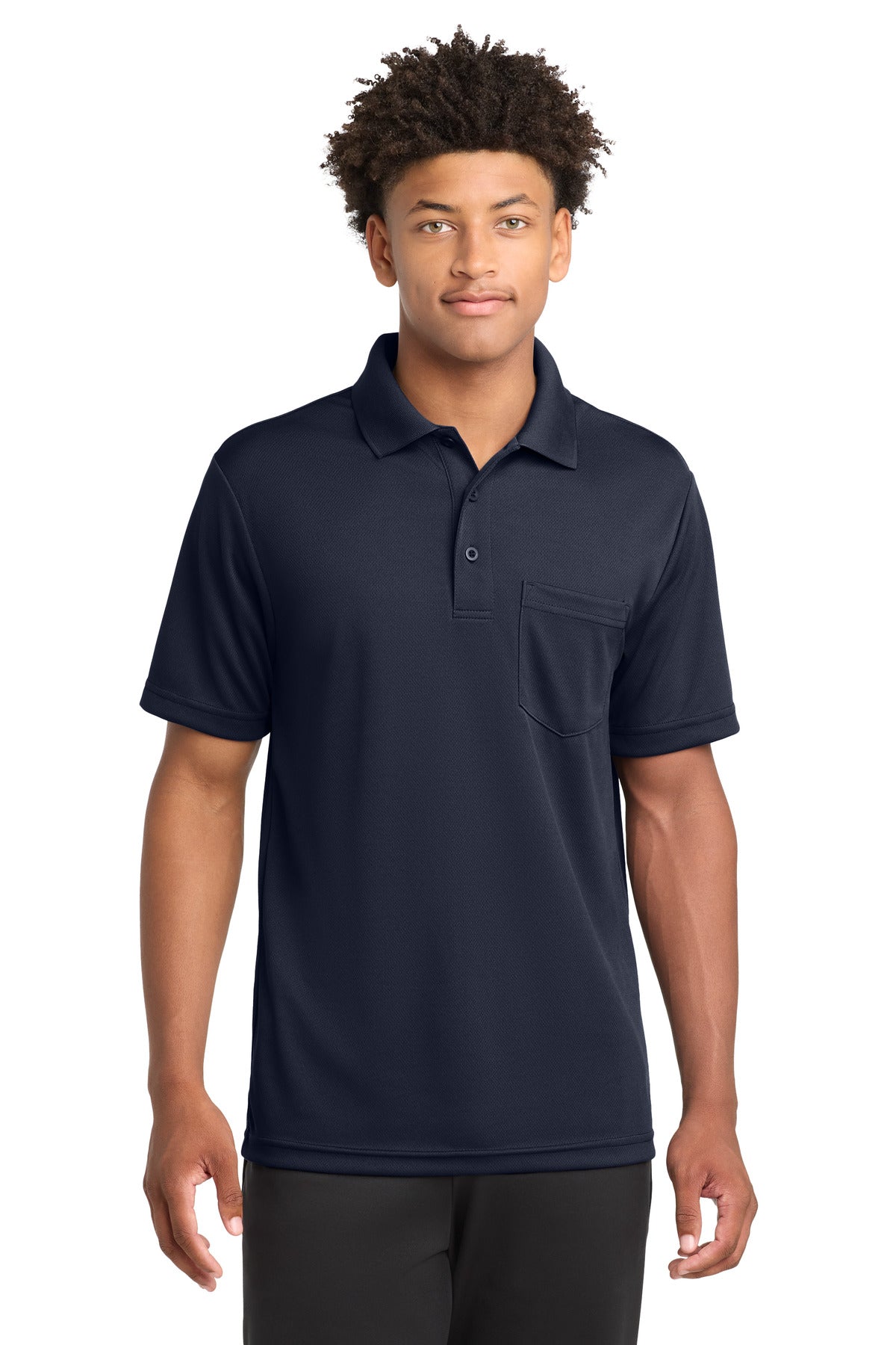 Sport-Tek  PosiCharge  RacerMesh  Pocket Polo. ST640P