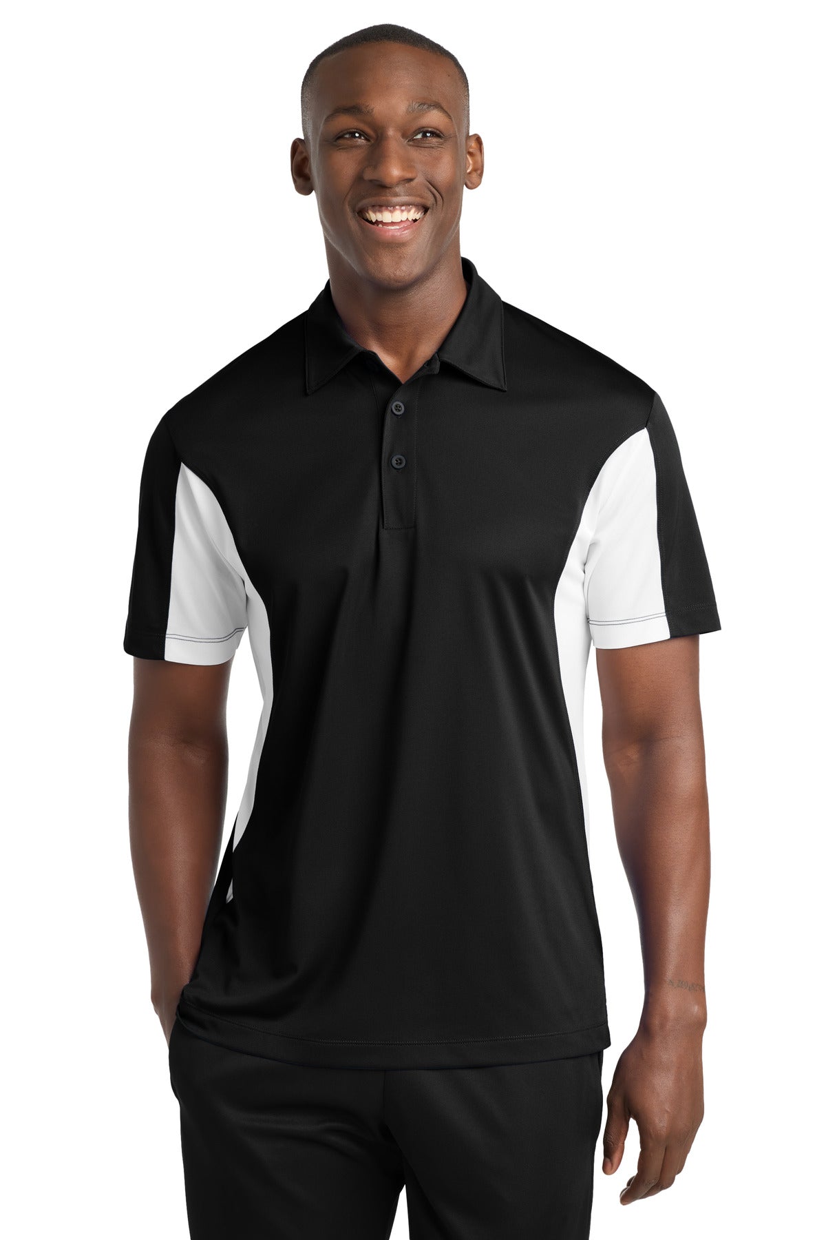 Sport-Tek Side Blocked Micropique Sport-Wick Polo. ST655