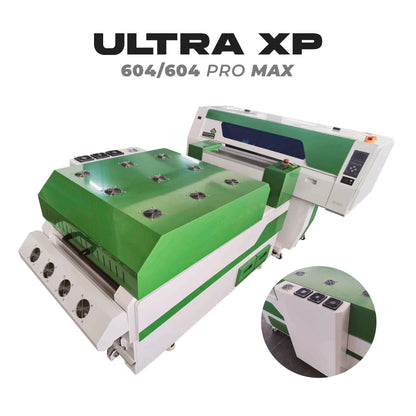 Ultra XP 604/602 Pro Max DTF printer in green and white, front view
