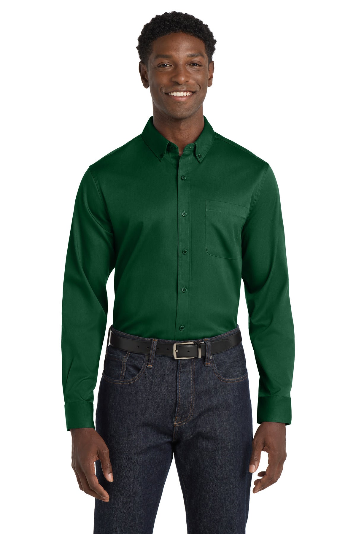 Port Authority Long Sleeve SuperPro React Twill Shirt. W808
