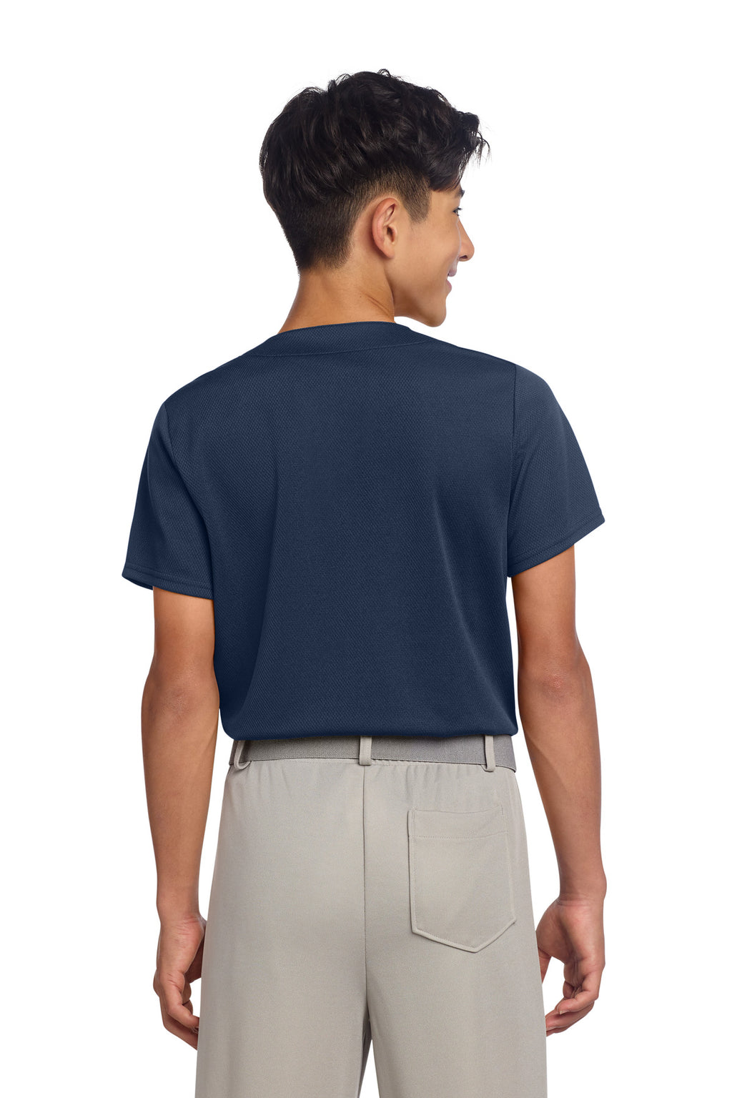 Sport-Tek Youth PosiCharge Tough Mesh Full-Button Jersey YST220