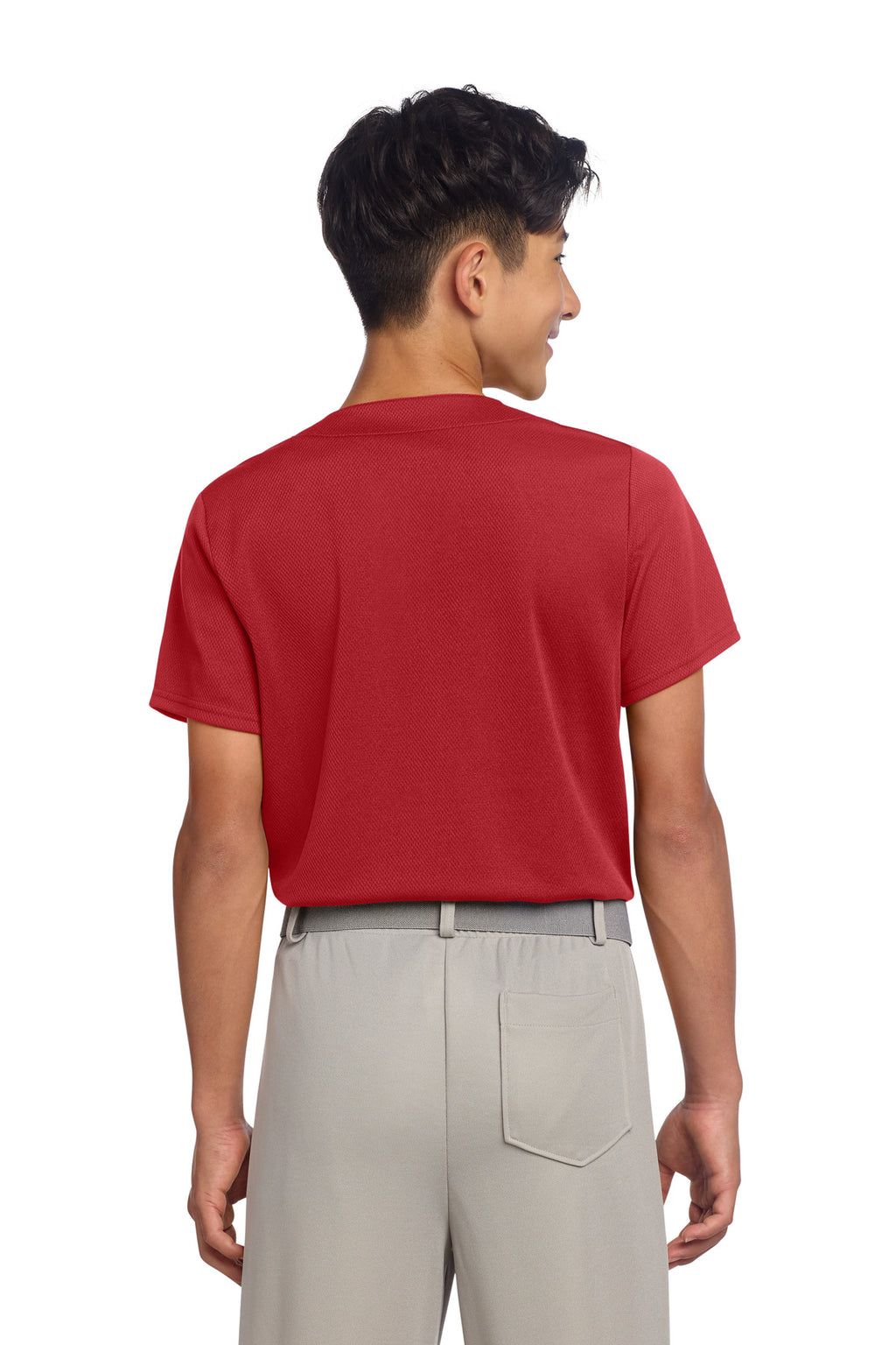 Sport-Tek Youth PosiCharge Tough Mesh Full-Button Jersey YST220