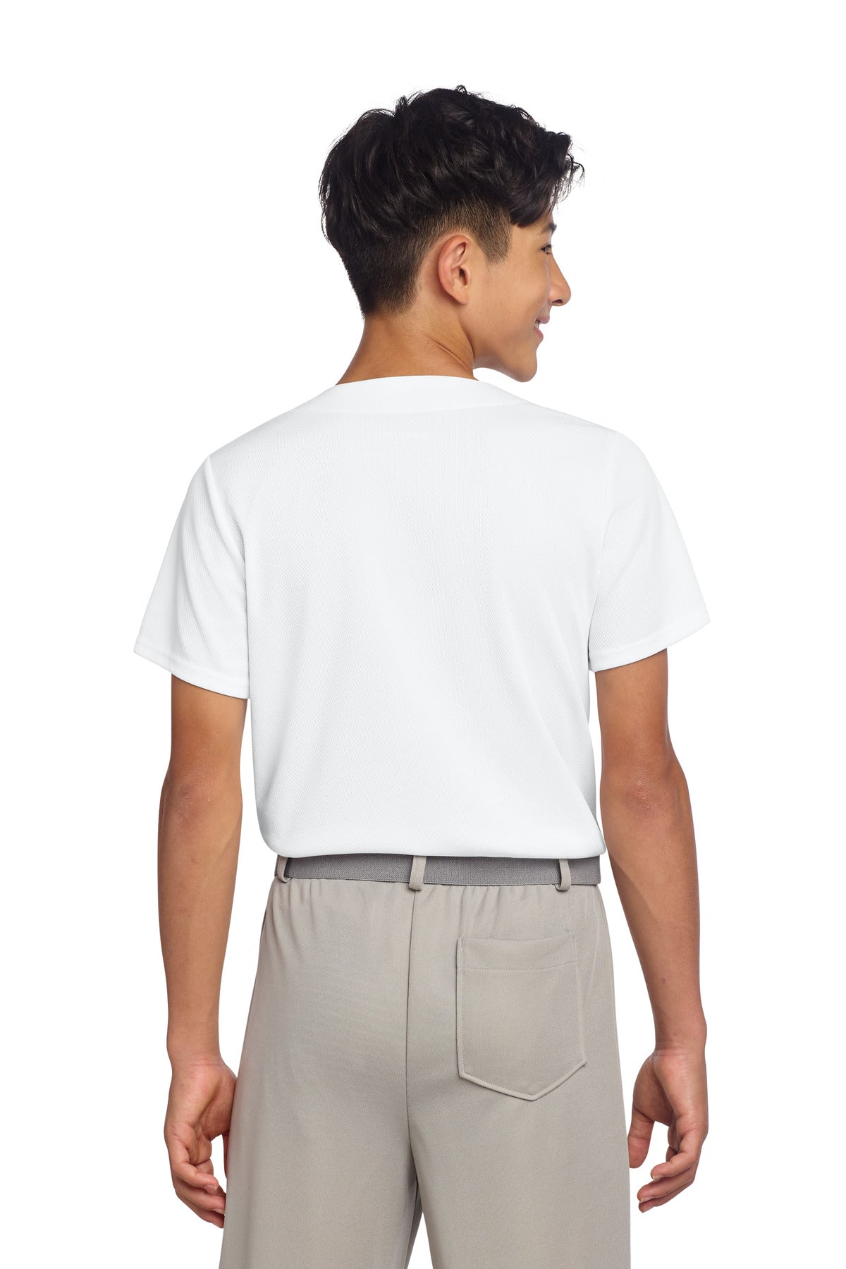 Sport-Tek Youth PosiCharge Tough Mesh Full-Button Jersey YST220
