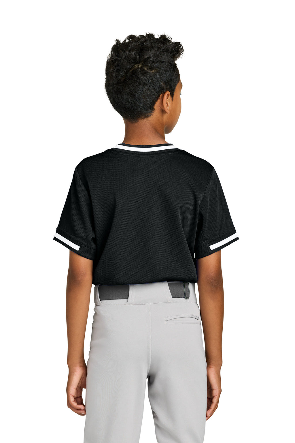 Sport-Tek Youth Tough Mesh V-Neck Baseball Jersey YST221