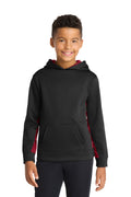 Sport-Tek Youth Sport-Wick CamoHex Fleece Colorblock Hooded Pullover.  YST239