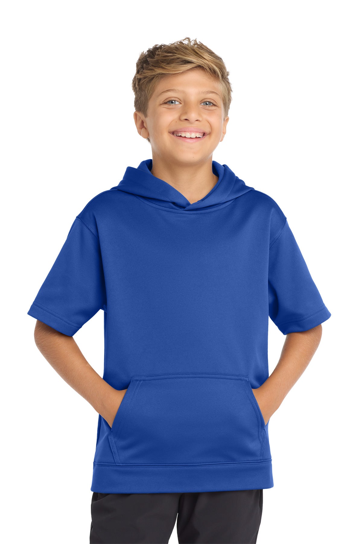 Sport-Tek  Youth Sport-Wick  Fleece Short Sleeve Hooded Pullover. YST251