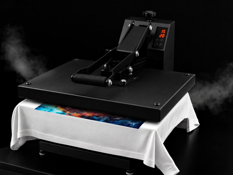Sublimation apparel step 3 heat press