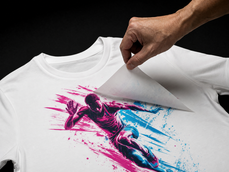 Sublimation apparel step 4 peel and cool