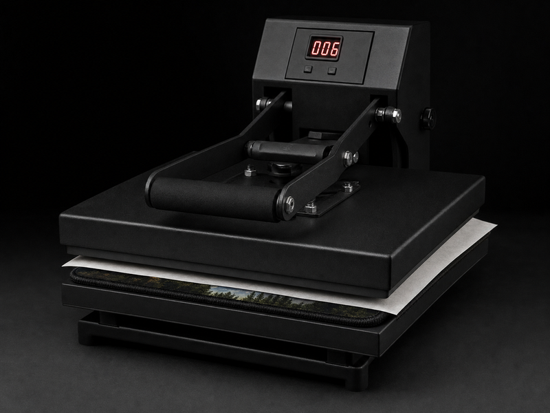 Sublimation mousepad step 3 heat press