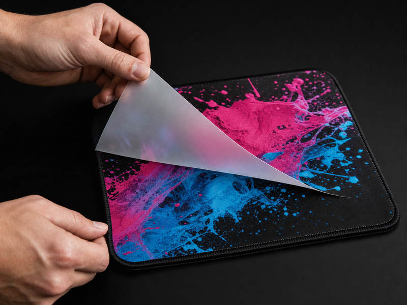 Sublimation mousepad step 4 peel transfer