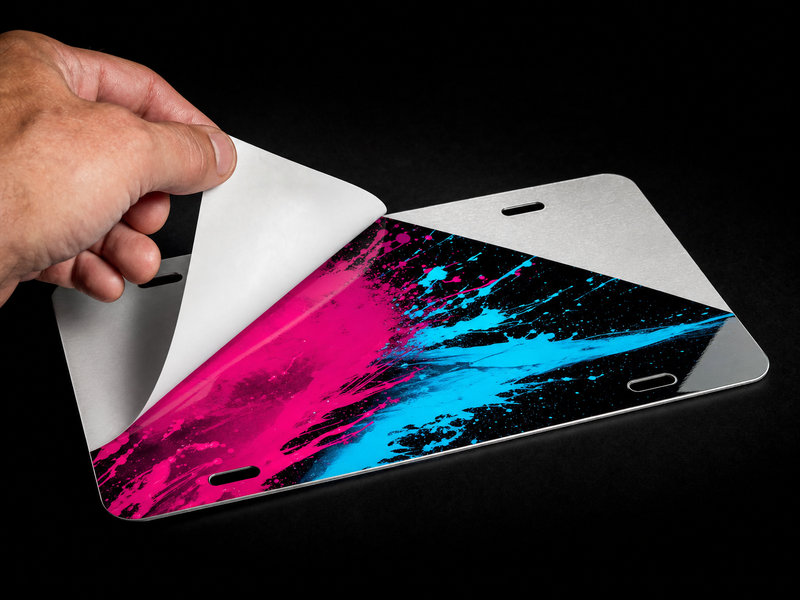 Sublimation license plate step 4 peel and cool